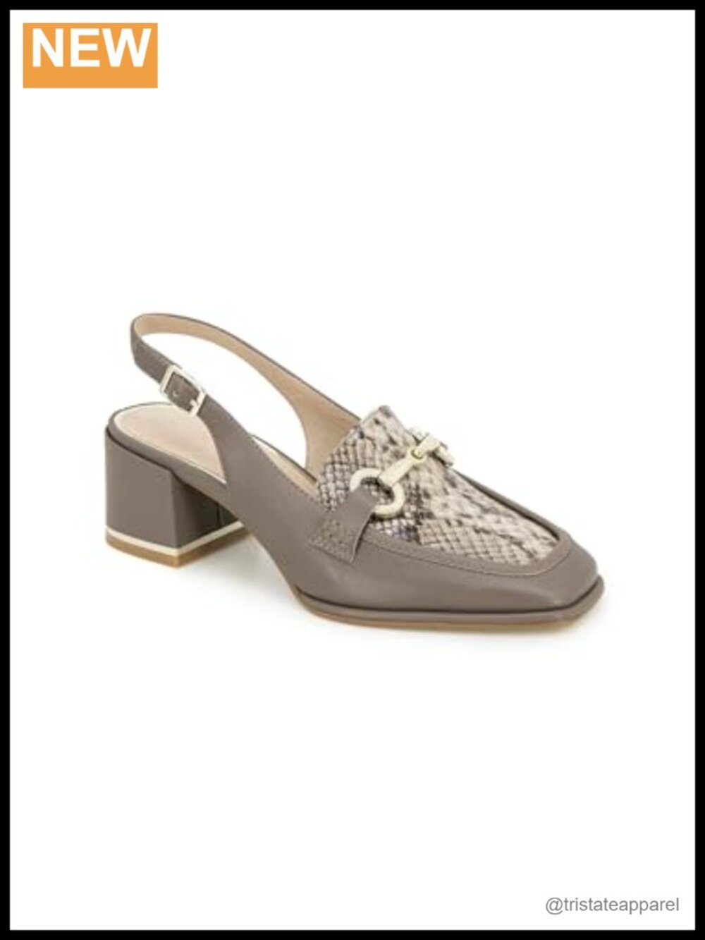 Kenneth Cole New York Elina Slingback Loafer Heel Buckle Strap Comfort Insole